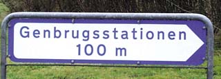 Genbrugstationen - 100 m